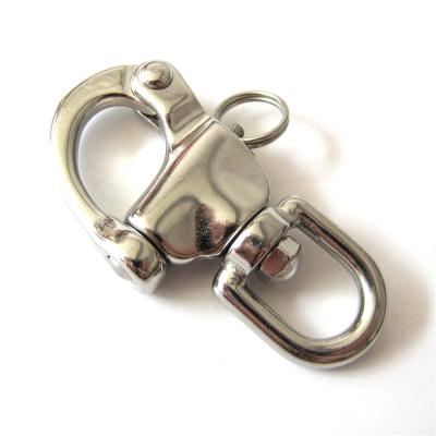 China Heavy Industry Grade 316 Stainless Steel Marine Eye Swivel Snap Shackle For Sailboat for sale