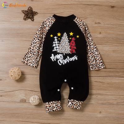 China Europe and America Newborn Baby Jumpsuits Jumpsuits Leopard Print Long Sleeve Baby Costume Leopard Print Rising Rompers for sale