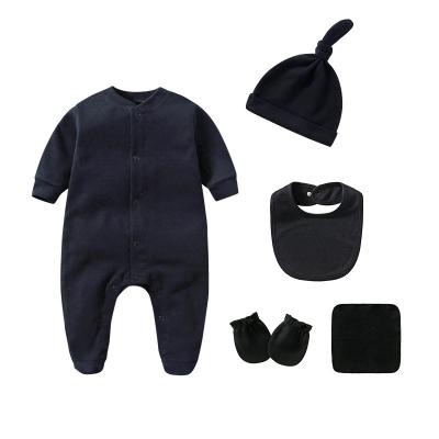 China Lovely 6 Pcs Newborn 100% Cotton Baby Romper Sets Gift Set/Baby Clothes Single Pack Color for sale