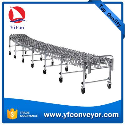 China Economic Flexible Expandable Gravity Steel Skate Wheel Conveyor for sale