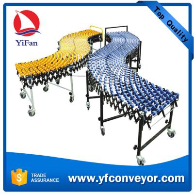 China Flexible Expandable Gravity Plastic Skate Wheel Conveyor for sale