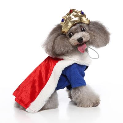 China Sustainable King Dog Costume Christmas Party Dressing Up Dog Clothes Pet Equipment for sale