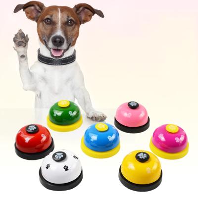 China Sustainable Pet Toys Bell New Type Appliance Printed Click Bell Dog Toilet Supper Ring Dog Training Bell for sale