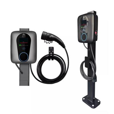 China EV Charger Wallbox KUAX Wallbox Electric Car Charging Cable OCPP1.6 EV Charging Station with APP Control RFID 4G WIFI for sale