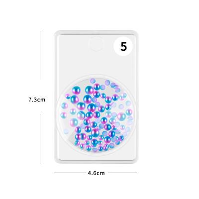 China Nail art decoration nail art ab semicircle color phantom pearl net celebrity the same nail art accessories for sale