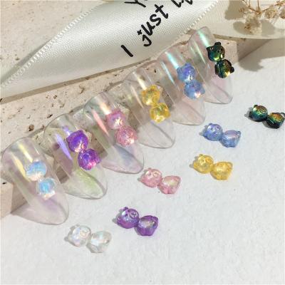 China Handmade Nail Decorations 100 Resin Symphony Candy Color Bear Nail Jewelry Clothing DIY Accessories Decoration for sale