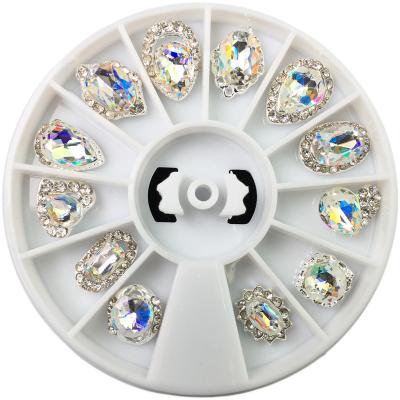 China Nail Art Nail Art Gem Metal Large Diamond Phototherapy Colorful Nail for sale