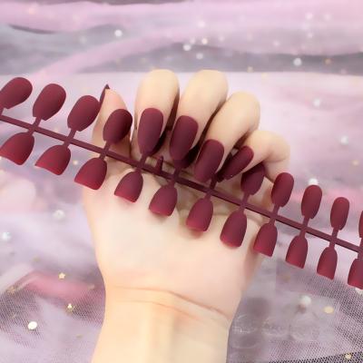 China Ultra-thin NAIL Ballet Wear Nail Correction Matte Frosted Long Coffin Armor French Tip Artificial Correction Nail Ballet Band for sale