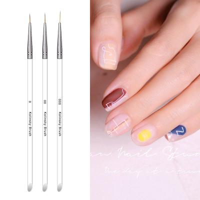 China Brush Nail Pull Line Tools Painted Pen Painted Pen Pull Shell Nail Rod Draw Line Pen Mermaid Wave Model Acrylic Set for sale