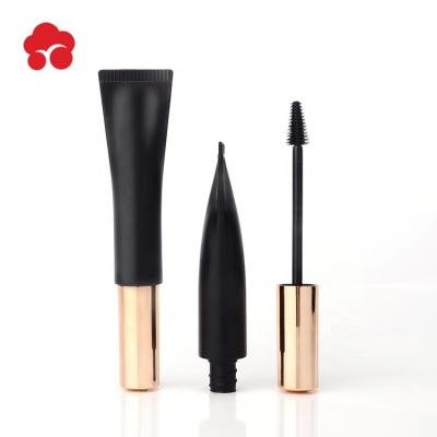 China Fashionable 13ml Toothpaste Pipe Shape Mascara Tube With Black Brush for sale