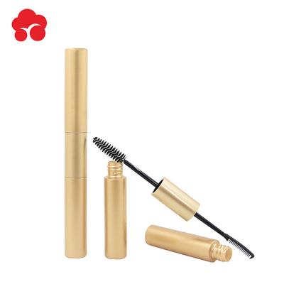 China China Cosmetic Manufacturer Long Round Gold Mascara Tube Double Head Mascara Packaging for sale