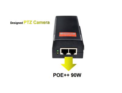 China Gigabit POE Injector POE++ 90W IEEE802.3af/at/bt for PTZ Camera for sale