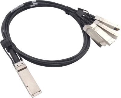 Китай 1m 40G QSFP+ до 4xSFP+ Breakout DAC - 40GBASE-CR4 Пассивный прямой подключение медный Twinax QSFP к SFP кабеля продается