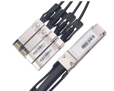 Китай 4m 40G QSFP+ до 4xSFP+ Breakout DAC - 40GBASE-CR4 Пассивный прямой подключение медный Twinax QSFP к SFP кабеля продается