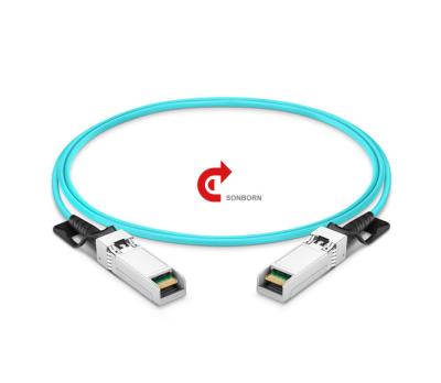 Китай 25m Active Optical Cable AOC OM3 SFP+ to SFP+ 10Gbps, Cisco SFP-10G-AOC10M Compatible продается