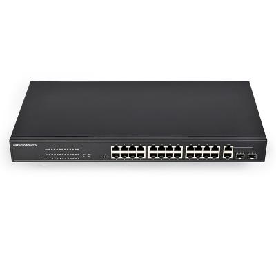 China 2 Gigabit TP/SFP combo ports POE SWITCH and 24 port 10/100M POE SWITCH FOR CCTV SOLUTION for sale