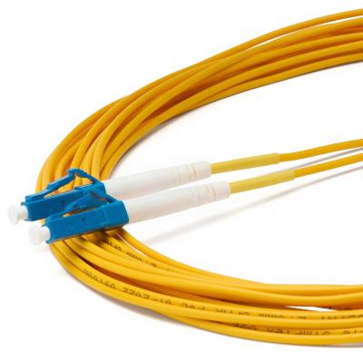 China LC UPC to LC UPC Simplex OS2 2.0mm PVC Fiber Optic Patch Cable 1m for sale