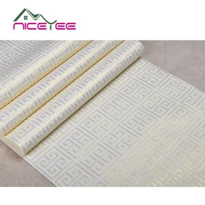 China Modern High Quality PVC Wallpaper Roll Vinyl Wallpaper Waterproof Hotel Home Wall Covering for sale