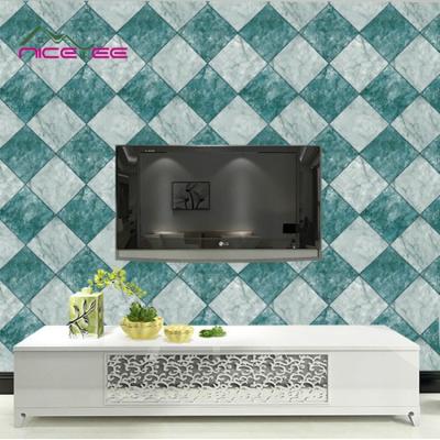 China 2020 modern simple hot selling colorful pvc wallpaper home decoration 3d wallpaper wall covering for wall for sale