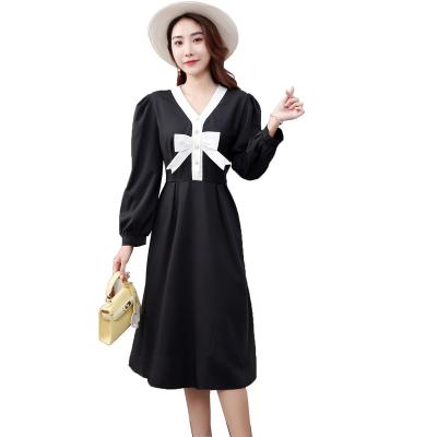 China 9902 YIRUO Winter Women Solid Color Soft Shirt Breathable Long Sleeve Ladies Dress for sale