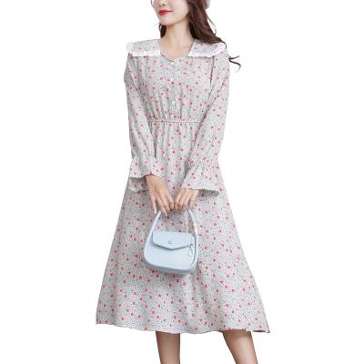 China YIRUO YM67 Breathable New Style Women Color Long Sleeve Floral Printed Casual Lady Dress for sale