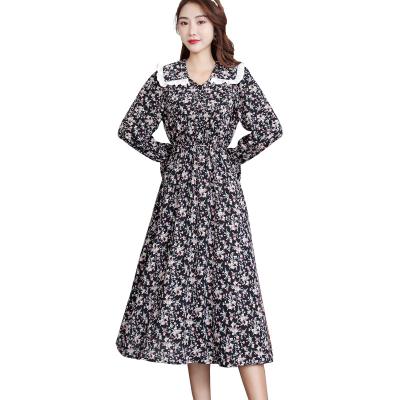 China YIRUO YM68 New Style Women Breathable Sweet Long Sleeve Floral Elegant Printed Lady Dress for sale