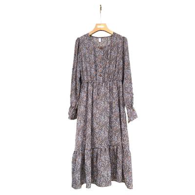 China YIRUO 9918-4-5-8-9 Autumn Breathable Women's Maxi Dresses Button Dress Shirt Long Sleeve Maxi Shirts Dress for sale