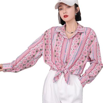 China YIRUO 6005-32 Fashion QUICK DRY Design Full Sleeve Tops For Women Shirt Casual Clothing Quantity Summer Embroidered for sale