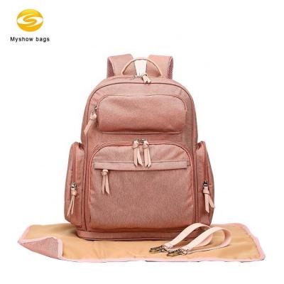 China 2021 new large capacity multifunctional mom backpack waterproof diaper bag wholesale custom waterproof bag for sale