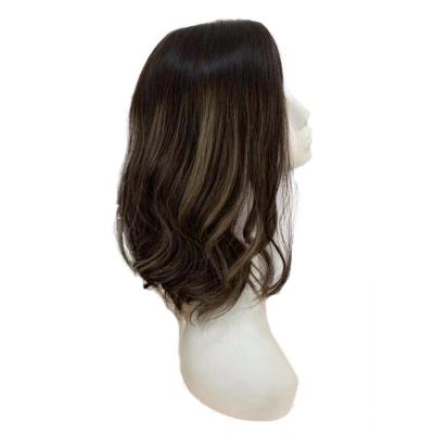 China Le beauty Silky Straight Jewish Kosher Hair Wigs Silky Wave Top With Highlights Color Wavy Hair Sheitel For Women for sale