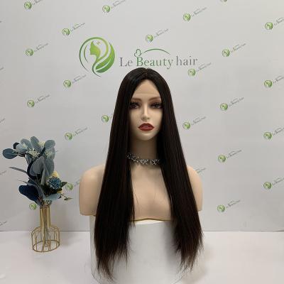 China Lebeauty Hair Silky Straight Jewish Kosher Wigs Silk Top With Natural Lace Front Human Hair Sheitel Straight Unprocessed European Virgin for sale