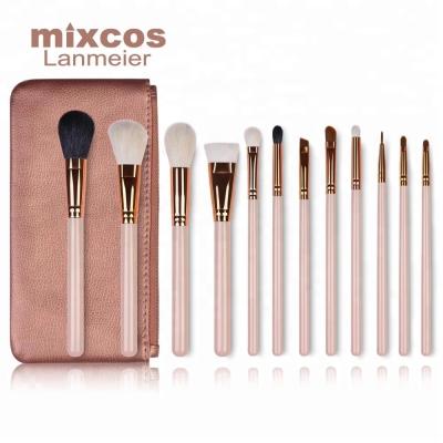 China Angular Blush Mixcos Private Label Logo 12pcs Custom Cosmetic Makeup Brush Set Professional Make Up Brush Set for sale