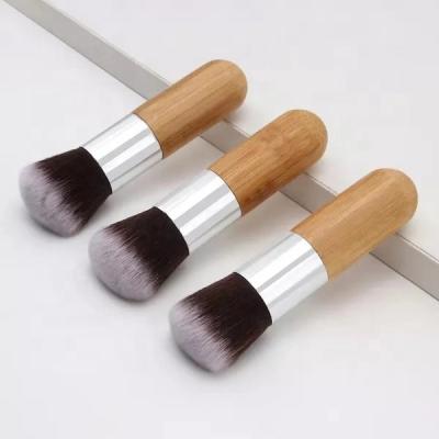 China Single smudge brush personalized no logo eco-friend soft original size mini travel kids bamboo makeup brush for sale