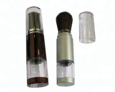 China Portable Smudge Brush Type Synthetic Cosmetics Powder Loose Brush With Container for sale