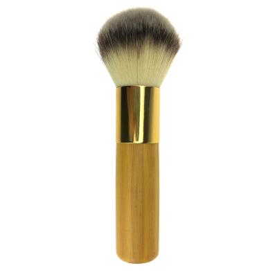 China OEM Wholesale Eco Friendly Cosmetic Stain Brush Large Soft Synthetic Bamboo Blush Brush for sale