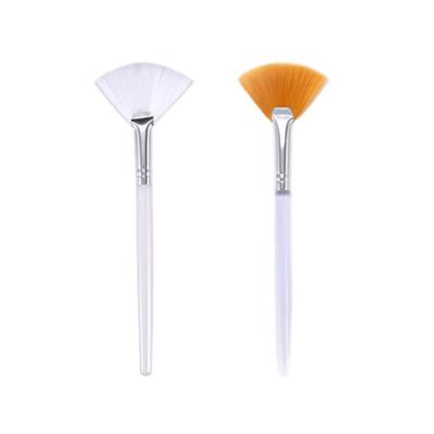 China Simple Acrylic Facial Fan Brush Private Label Mask Fan Brush for sale