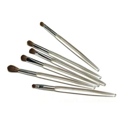 China Custom Flat Brush Soft Natural Hair Logo Printing Kit Full Label Eyebrow Fashion Beauty 7pc Private Acrylic Brushes for sale