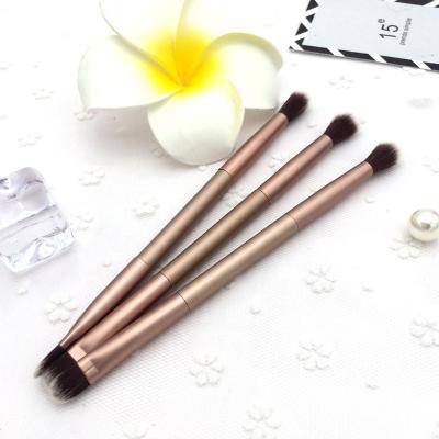 China Custom Emded Disposable Rose Gold Makeup Blending Brush Best Synthetic Hard Bristle Eye Shadow Brush Eye Shadow Remover Eye Shadow Brush Double Sided for sale