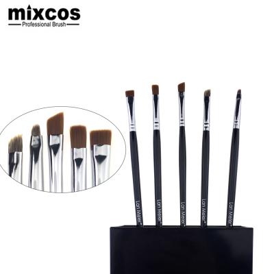 China Angular Blushes Natural Customized Private Wood Brush Logo Wholesale High Quality Classic OEM Black/Vegan Coating Angle for sale