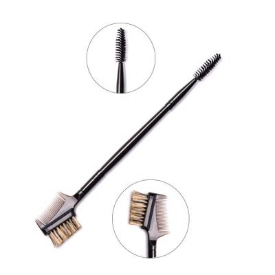 China Professional Wooden Double Head Mascara Brush With Comb for sale