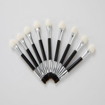 China Applicator Brush Double Sided Sponge Black Latex Single End Bulk Disposable Eyeshadow Blending Cute Brush Double Sided for sale