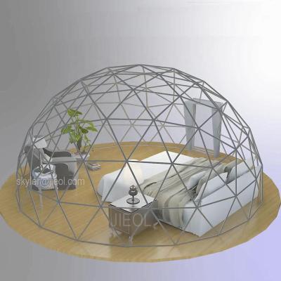 China UV Resistance Large Geodesic Dome Tent 5m Camping Tent Transparent Geodesic Dome Tent for sale