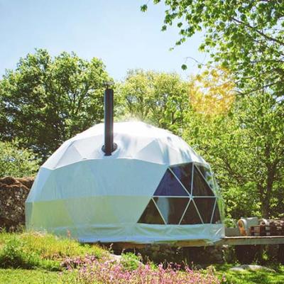 China 6m diameter steel dome tent with all accessories for glamping luxury geodesic dome tent for sale