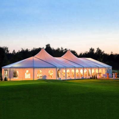 China Wedding High Peaks Wedding Marquee Tent Aluminum PVC Coating For Outdoor Event Tent for sale