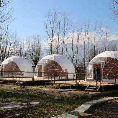 China UV-resistance waterproof UV-resistance hotel tent camping tent family luxury glamping tent with bathroom bedroom living room for sale