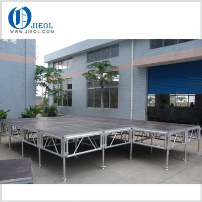 China Concert Leg Platform Deck Outdoor Stage Plug-in Shelter With Lights for sale