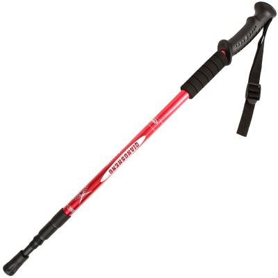 China aluminum alloy rubber outdoor straight alpenstock telescopic ultralight elderly elderly crutch for sale