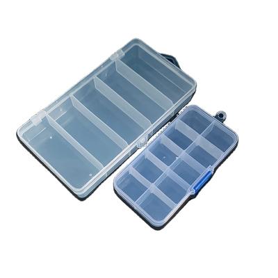 China PP 5 Grid Transparent Plastic Luya Bait Box Box Double-Layer Fishing Tackle Accessory Storage Box for sale