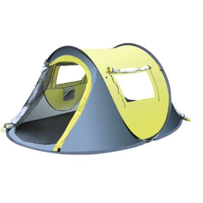 China Extended Type 4 Person Beach Camping Tent Sun Sheltered Window Quick Automatic Opening Folding for sale