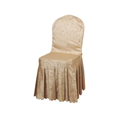 China Simple Fancy Ruffled Chair Cover For Wedding Decoration for sale